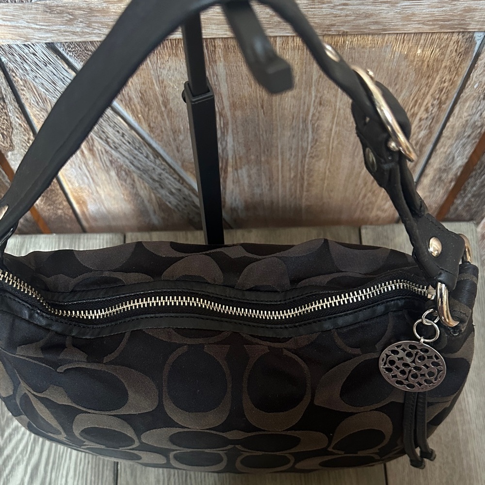 Coach 13642 ALI Signature Satin & Leather Hobo Shoulder Bag & Matching Wallet - Picture 8 of 16